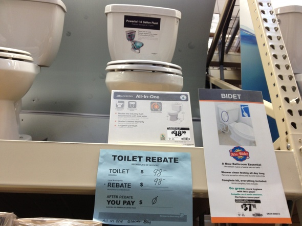 FREE after Rebate Glacier Bay Toilet Model 173 239 YMMV Home Depot