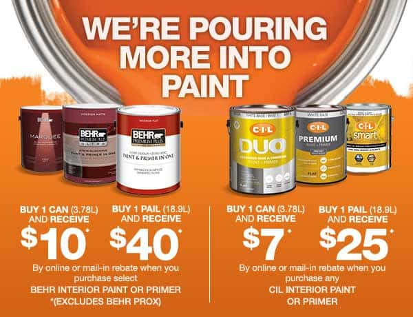 The Home Depot Save Up To 40 On Behr And CIL Paint