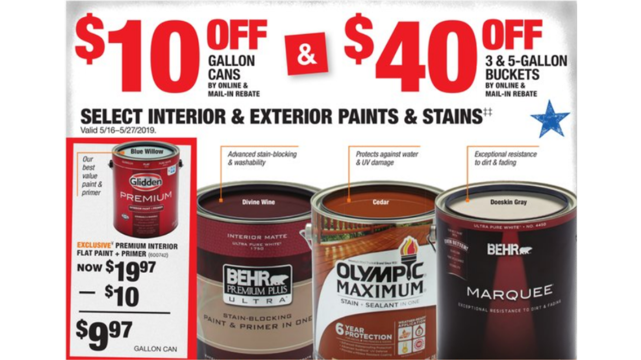 Up To 50 In Paint Rebates At Home Depot Southern Savers