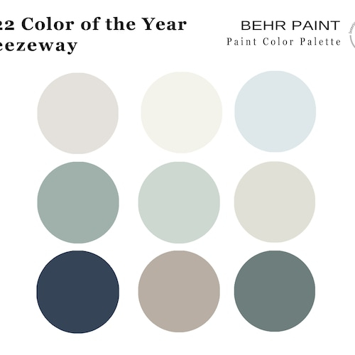 Breezeway Behr 2022 Color Of The Year Scheme Behr Paint Color Etsy Canada
