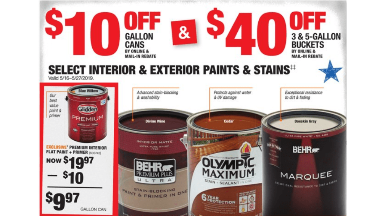 Home Depot Paint And Stain Rebate HomeDepotRebate11