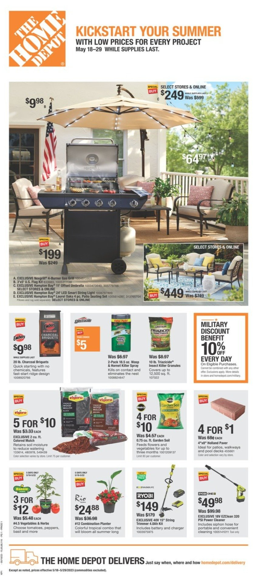 Home Depot Memorial Day 2023 Ad Deals BlackFriday