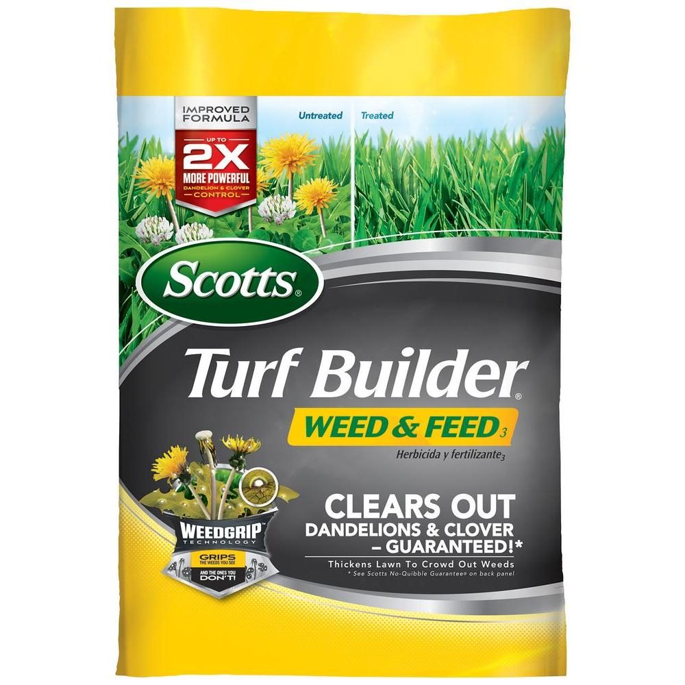 Scotts 15 Lb 5 M Turf Builder Weed And Feed 25006 The Home Depot