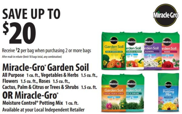 Scotts Miracle Gro Garden Soil Rebate Up To 20 Back The Coupon Project