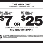 The Home Depot Canada Paint Coupons Save 7 Or 25 By Mail In Or